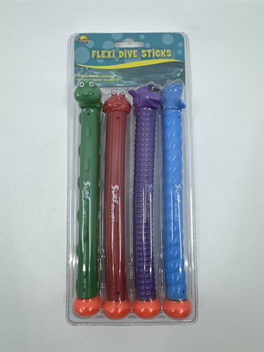 Flexi Dive Sticks By Surf Club Shark, Turtle, Fish and Crab Summer Pool Toys