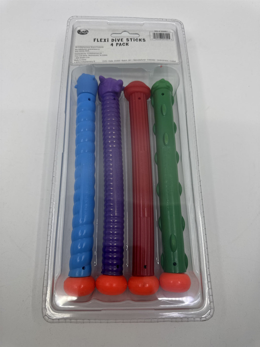 Flexi Dive Sticks By Surf Club Shark, Turtle, Fish and Crab Summer Pool Toys