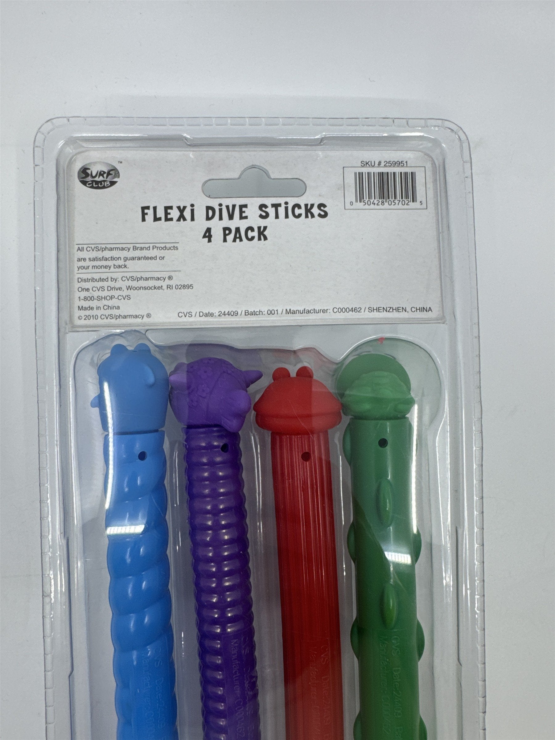 Flexi Dive Sticks By Surf Club Shark, Turtle, Fish and Crab Summer Pool Toys