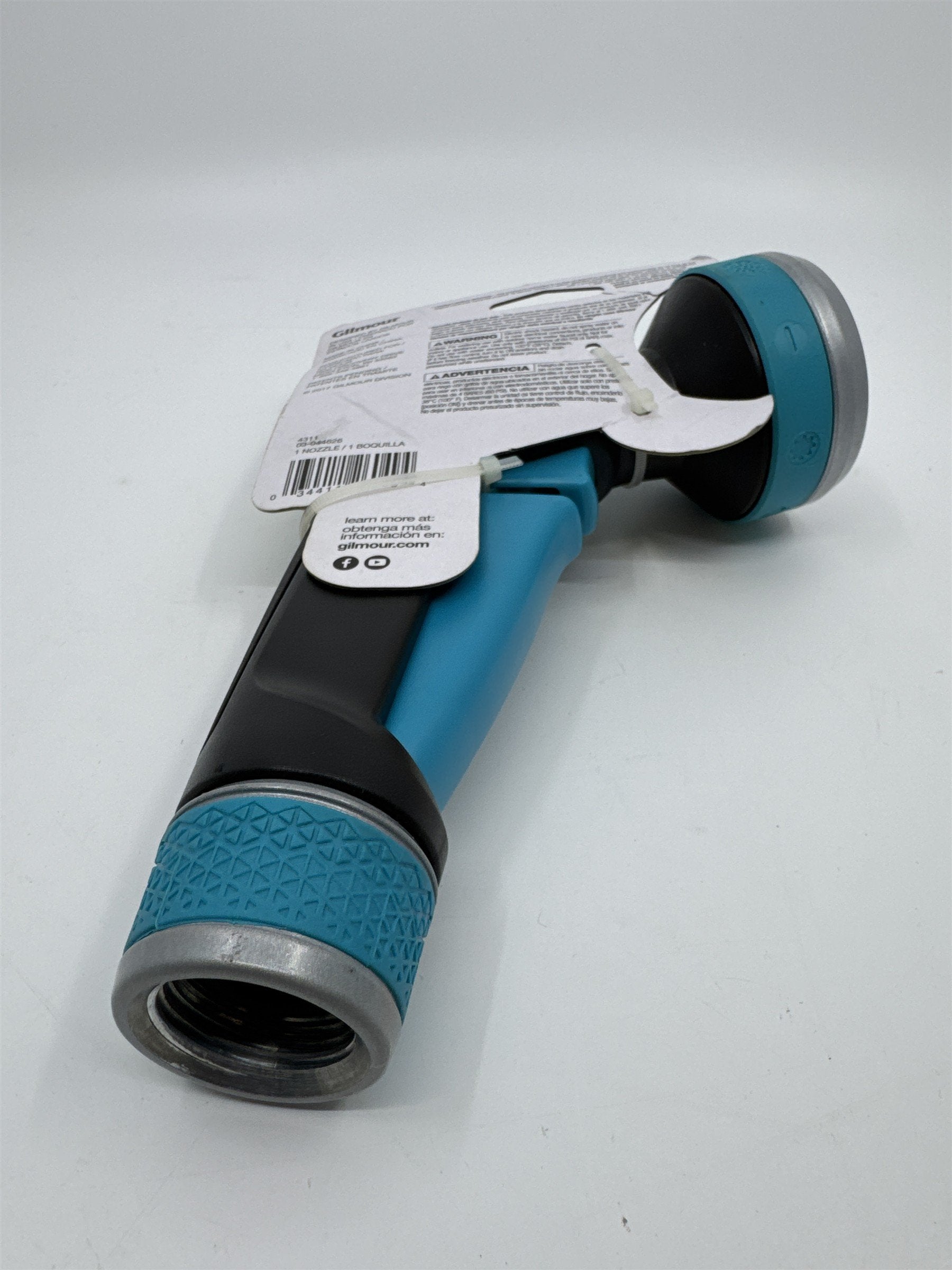 Gilmore Heavy Duty Swivel Connect Blue/Black Water Hose Nozzle W/ 8 Patterns