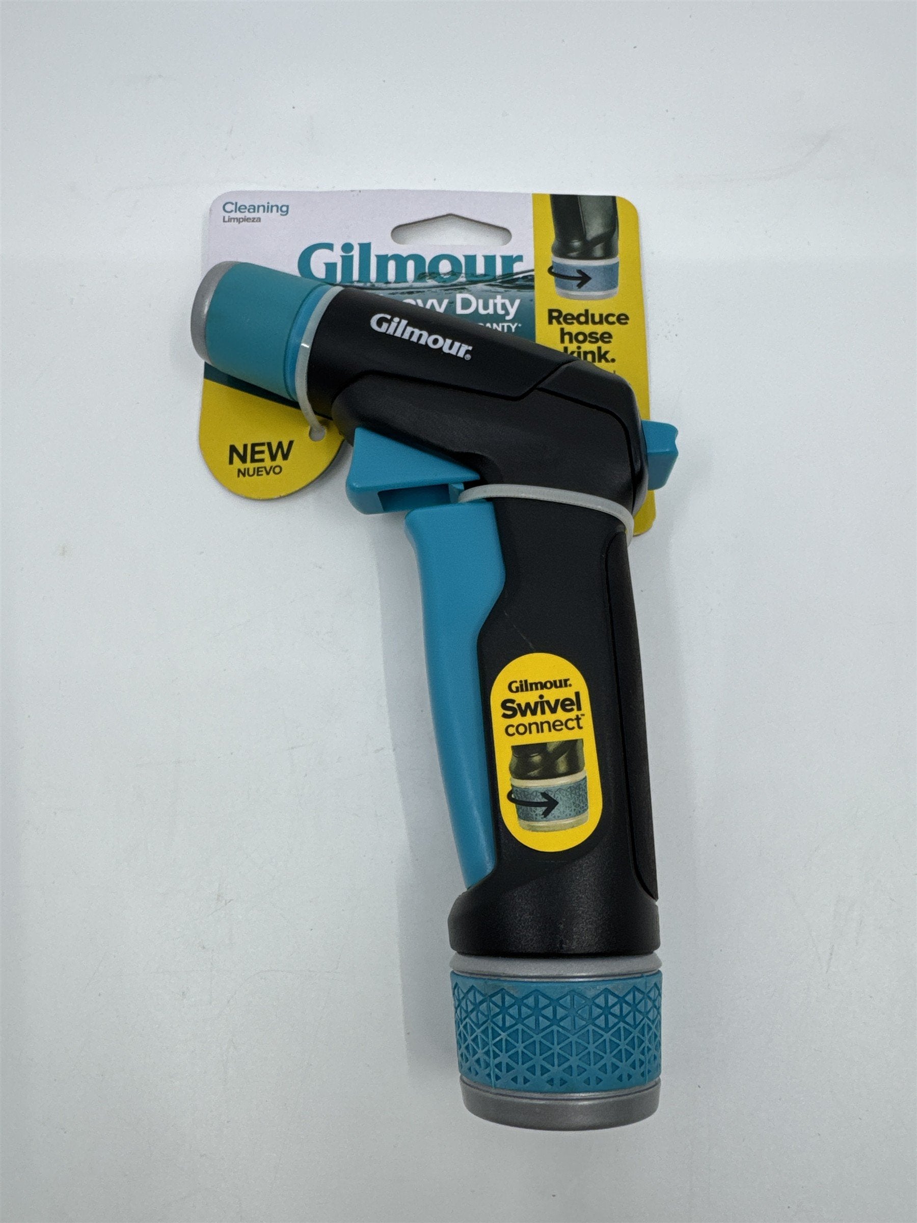 Gilmore Heavy Duty Swivel Connect Blue/Black Cleaning Water Hose Head/Nozzle