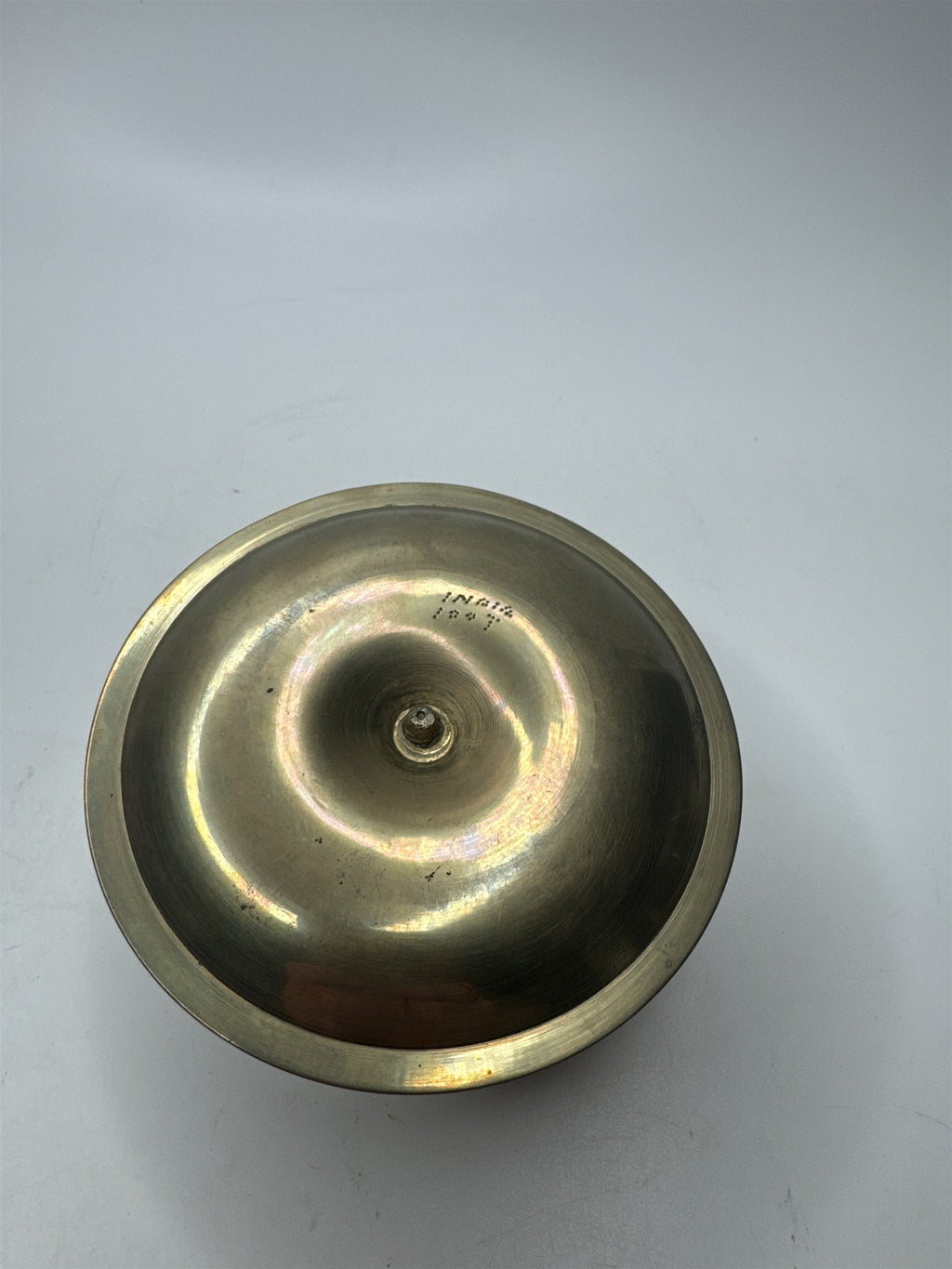 Vintage India Loot Brass Candlestick Holder /w Drip Tray