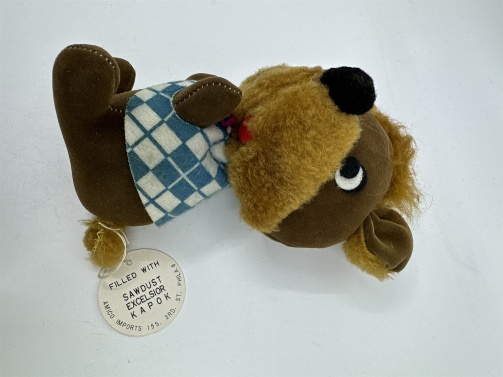 Vintage Mouse/Hamster with Blue Vest Sawdust Filled Excelsior KAPOK Amico Import