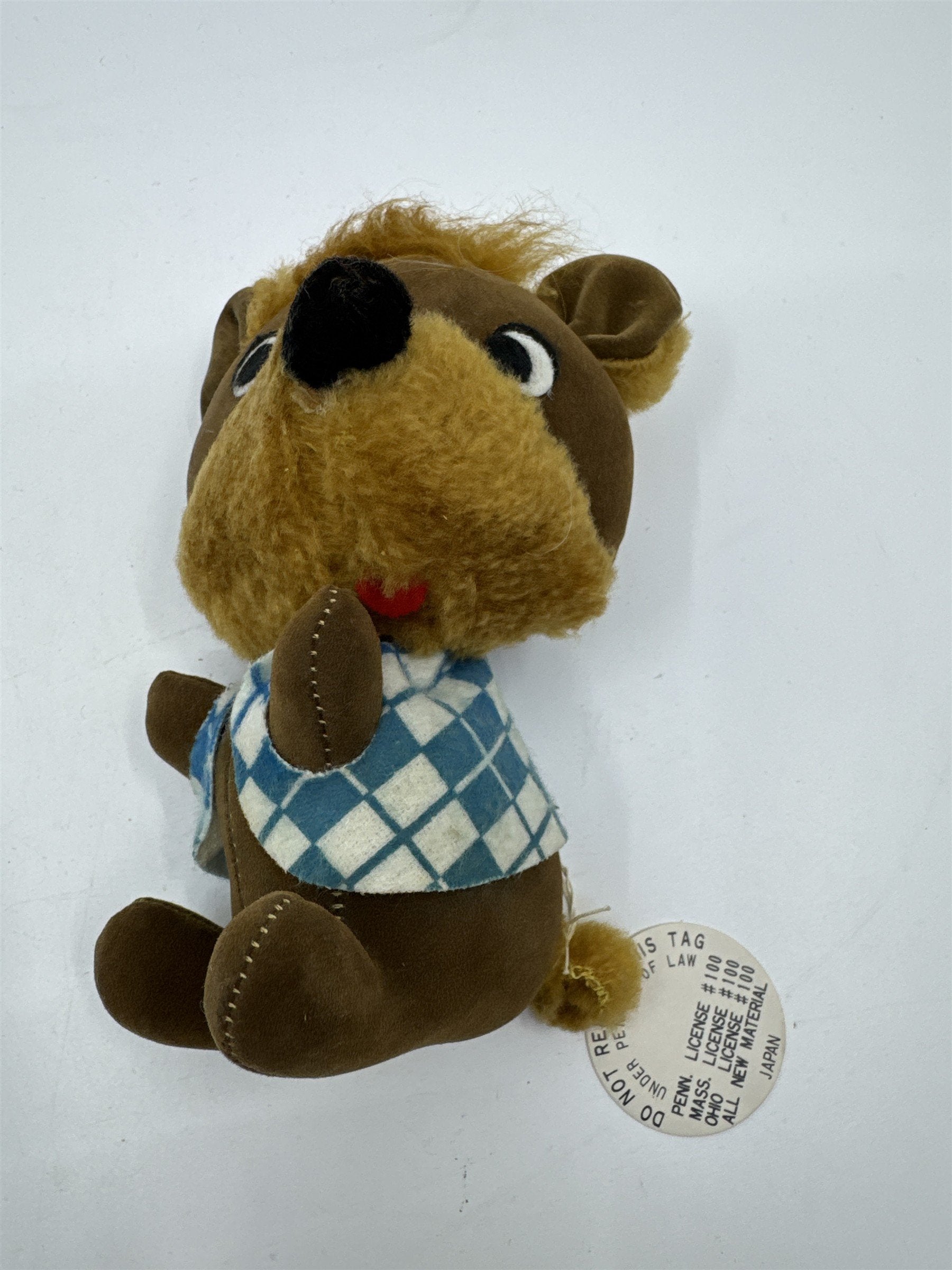 Vintage Mouse/Hamster with Blue Vest Sawdust Filled Excelsior KAPOK Amico Import