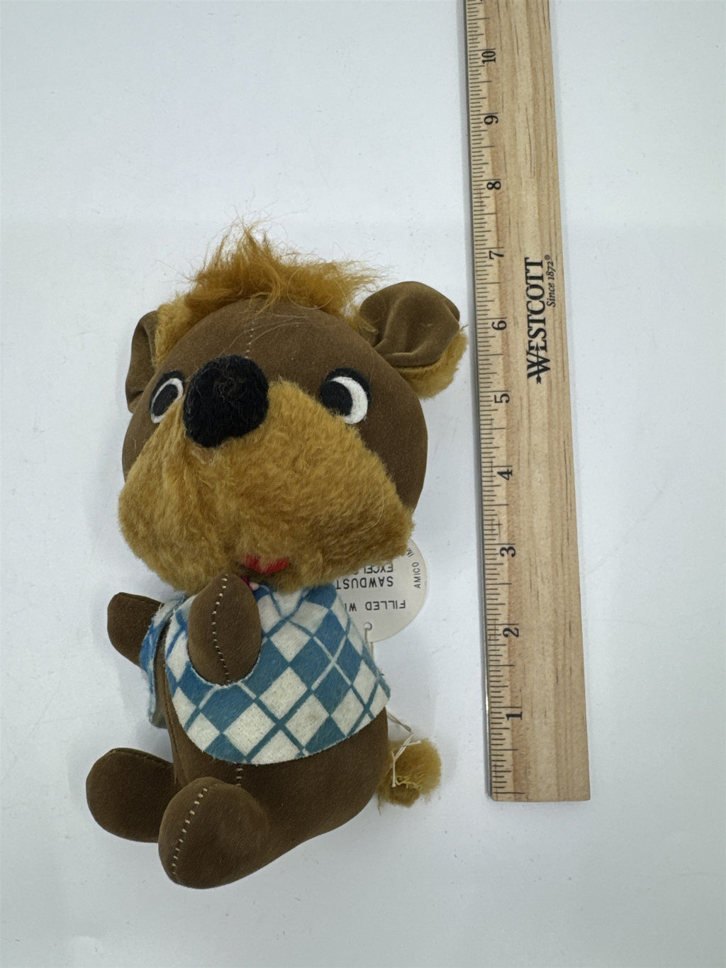 Vintage Mouse/Hamster with Blue Vest Sawdust Filled Excelsior KAPOK Amico Import