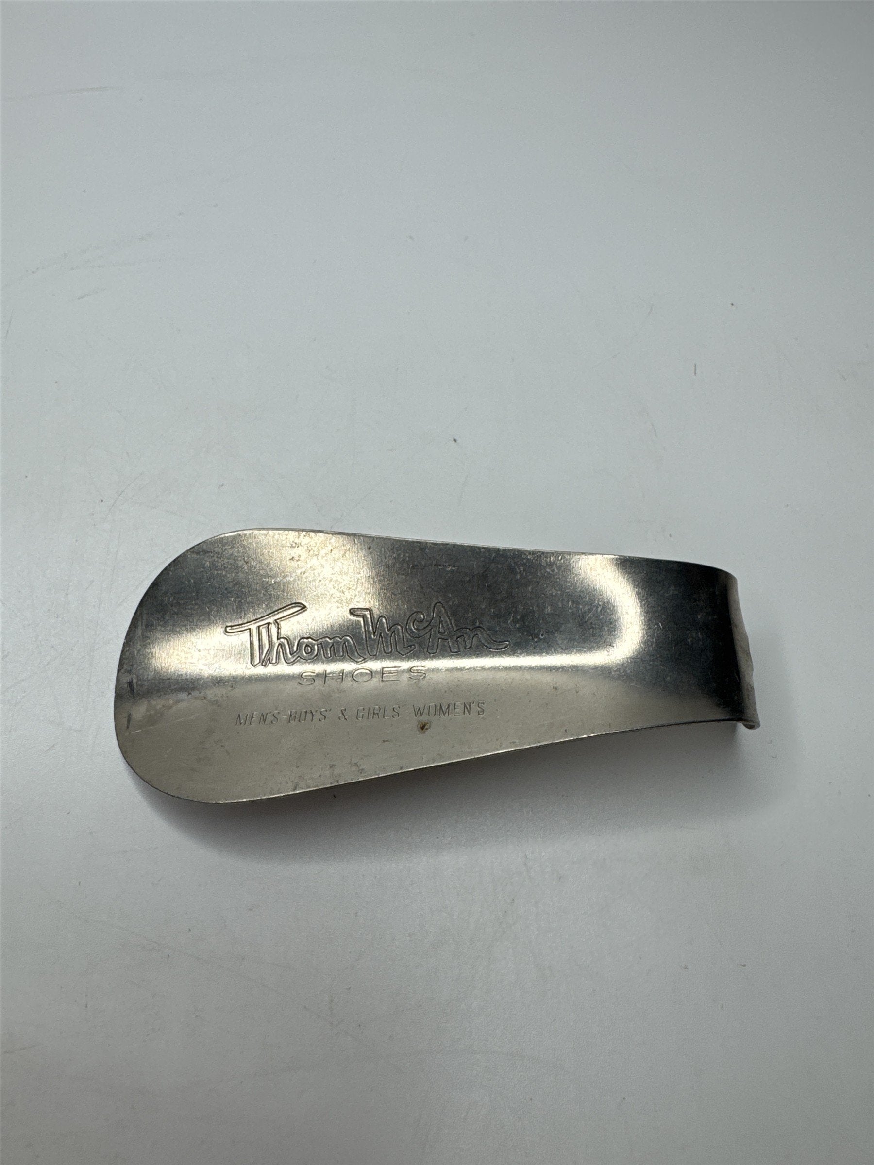 Vintage Thom McAn Shoes Shoe Horn Metal Advertising Small 60s-70s