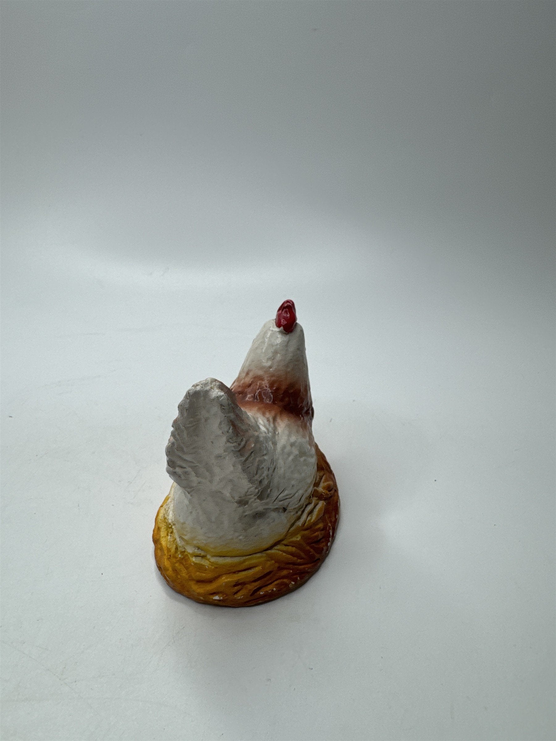 Antique 1920s Chalkware Nesting Chicken on Eggs Hen Vintage Unmarked Farm Decor
