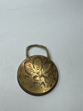 Miniature 2" Arabian Brass Wall Plate Decor Etched Gong