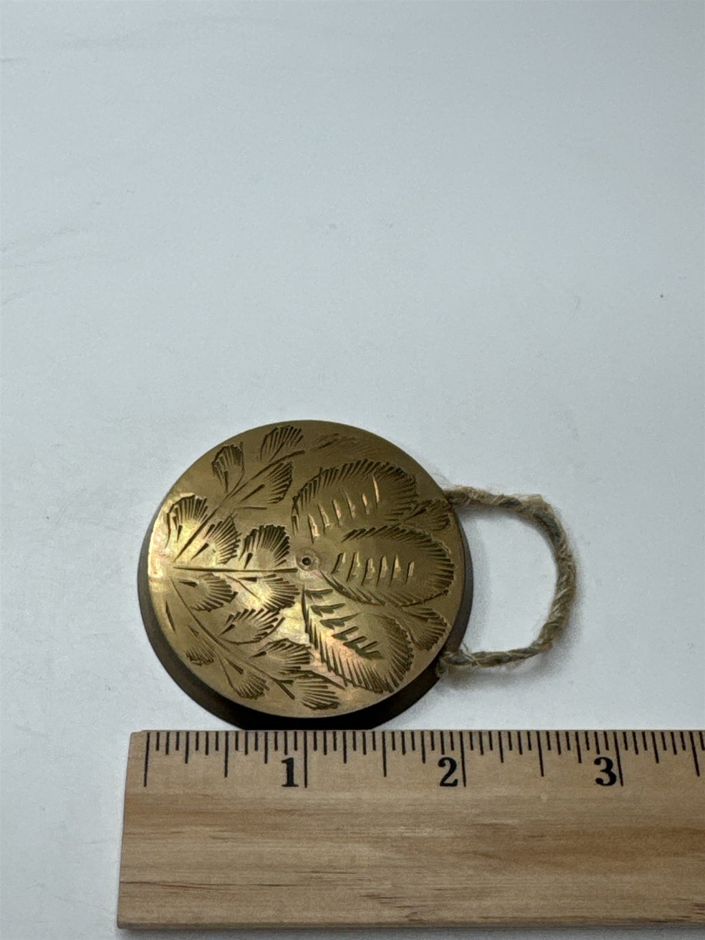 Miniature 2" Arabian Brass Wall Plate Decor Etched Gong