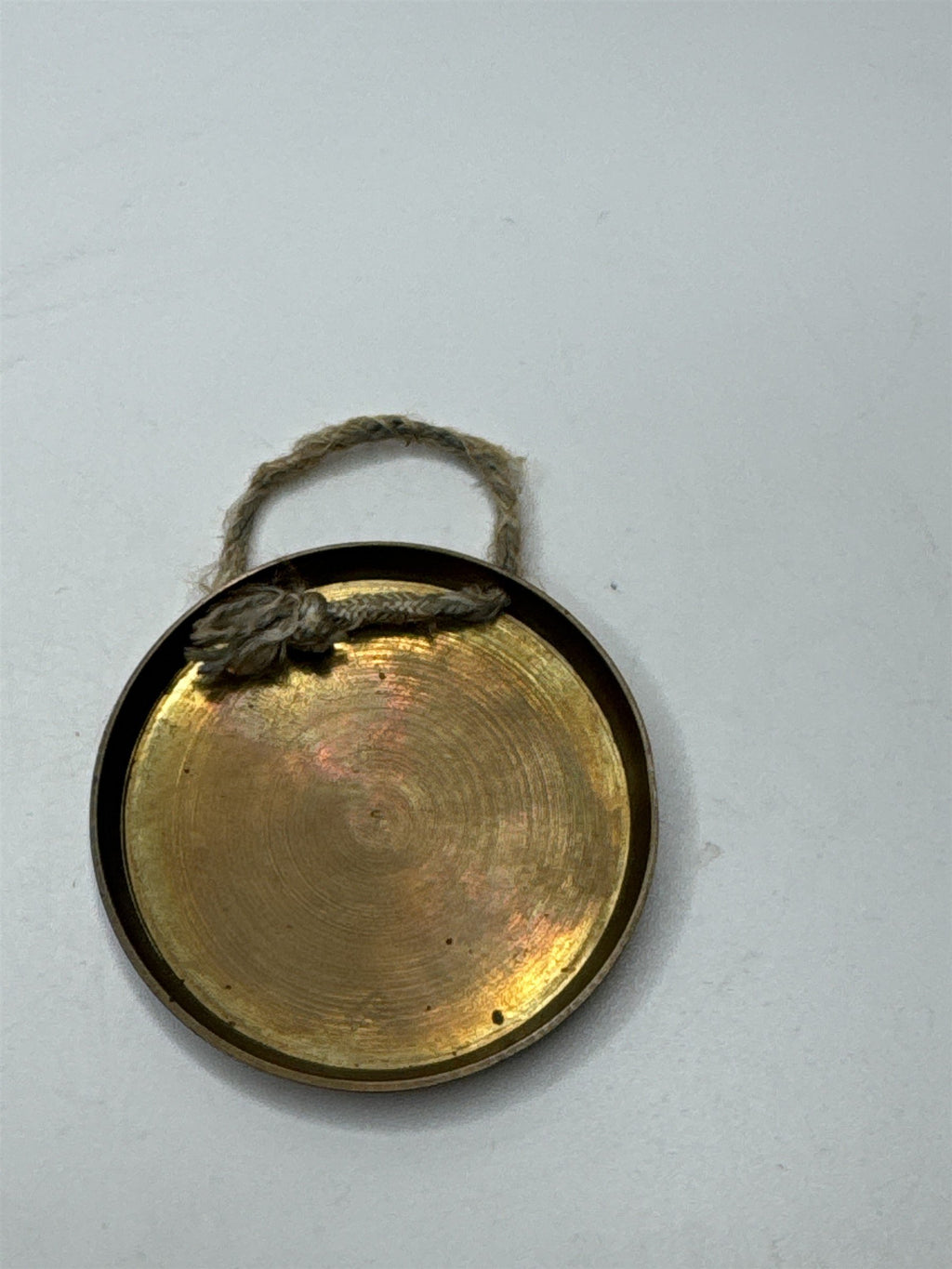 Miniature 2" Arabian Brass Wall Plate Decor Etched Gong