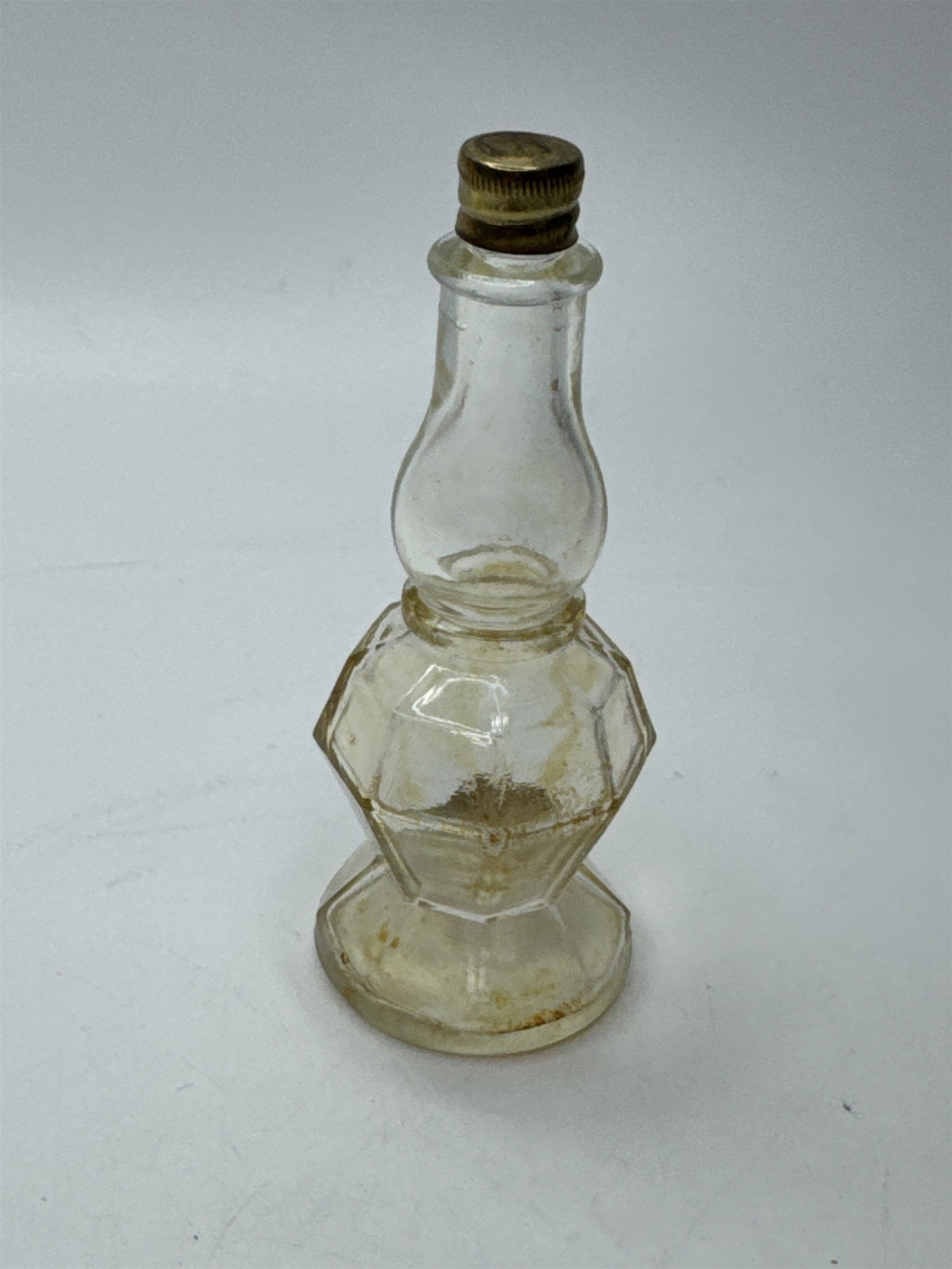Vintage Gardenia Lander Perfume Bottle Ornate Apothecary Glass Jar
