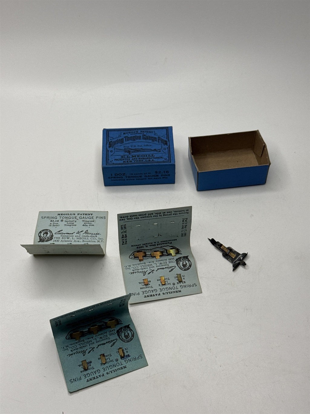 Megill's Patent Adjustable Spring Tongue Gauge Pins (Only 1)