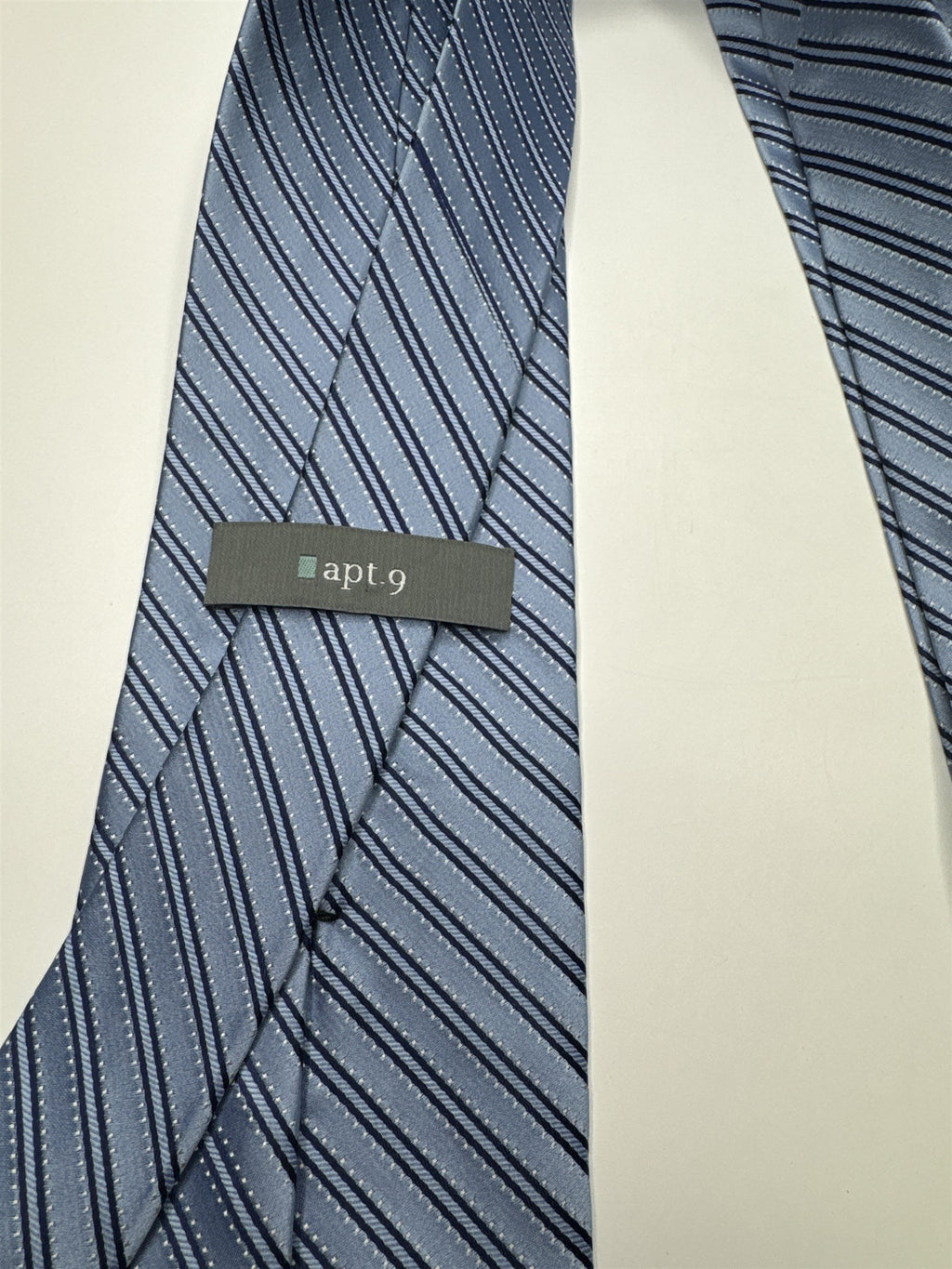 Mens Apt9 Blue Striped Classic Silk Tie