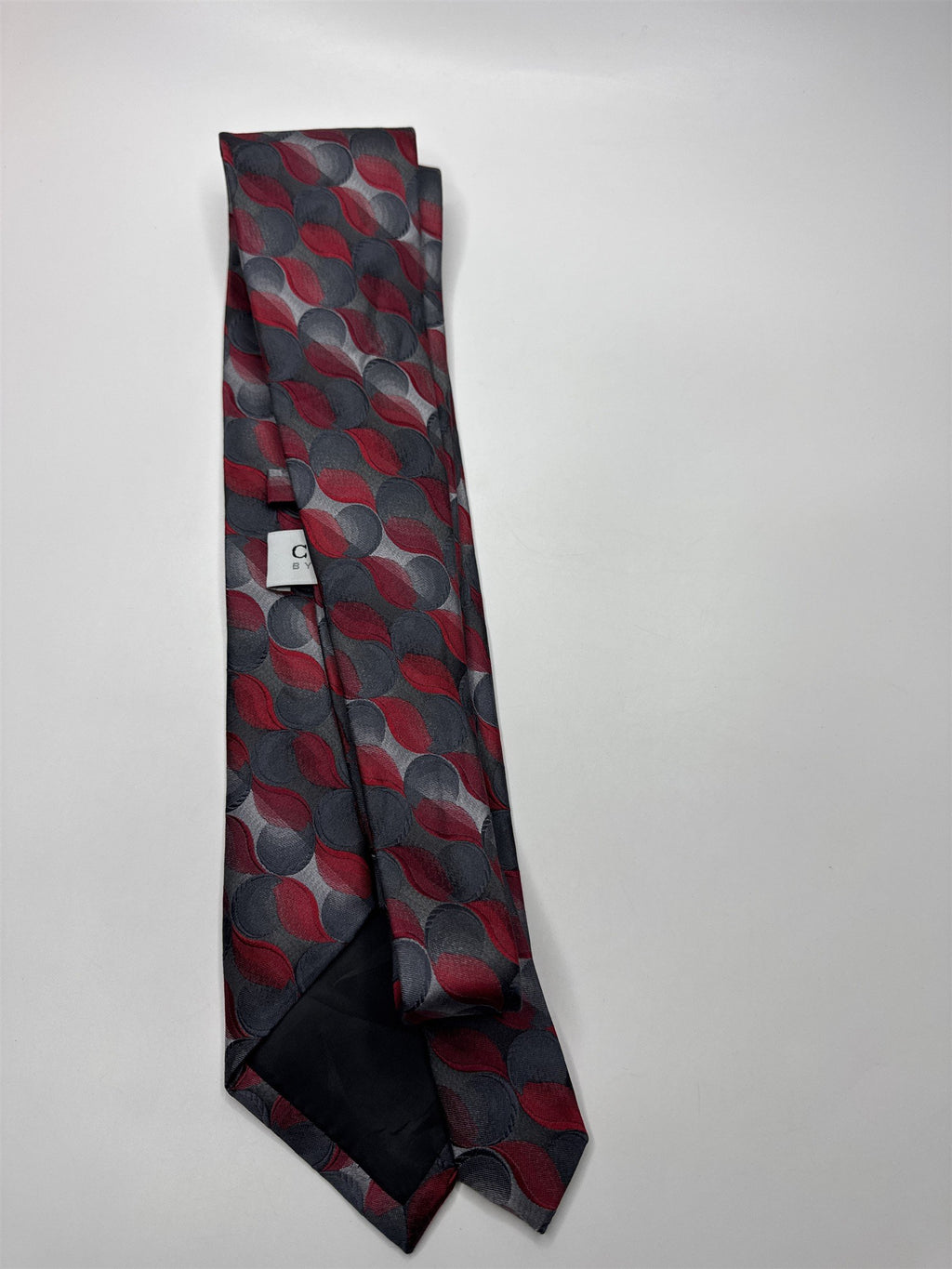 Concepts by Claiborne Red and Gray Swirl Gradient Pattern Tie