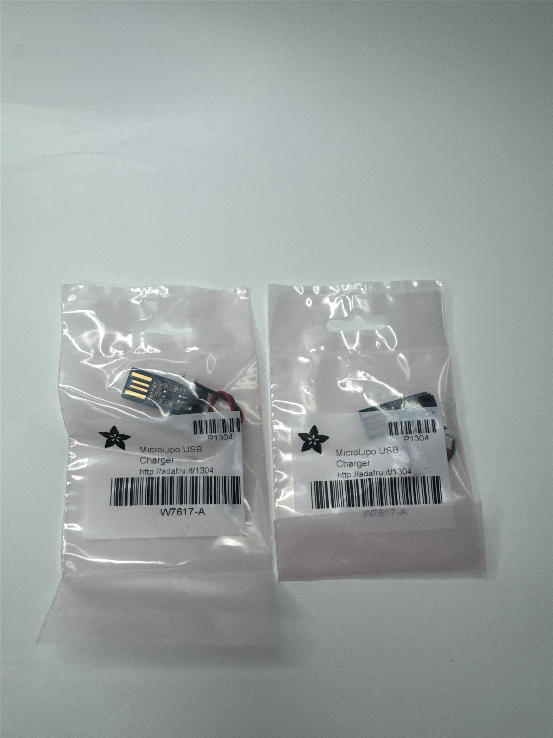 Set of 2 Adafruit MicroLipo USB Chargers W7617-A