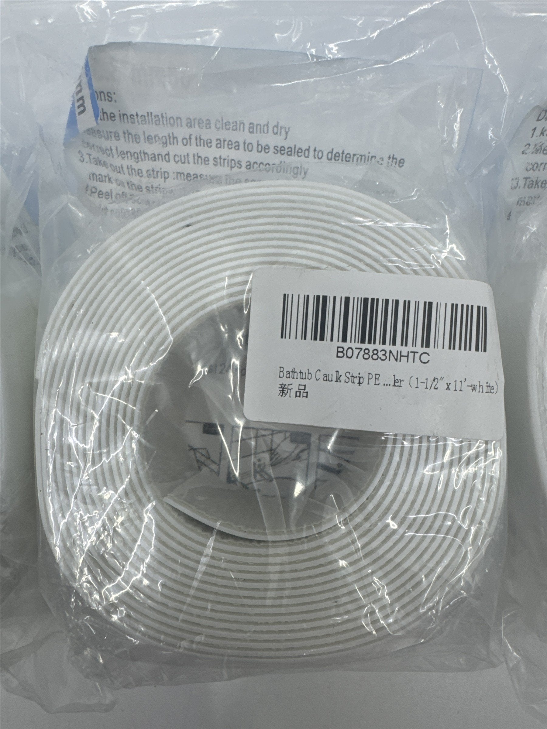 Set Of Three Newsheep Caulk Strips 38 MM 3.35 MM Wall, Counter and Tub Strips