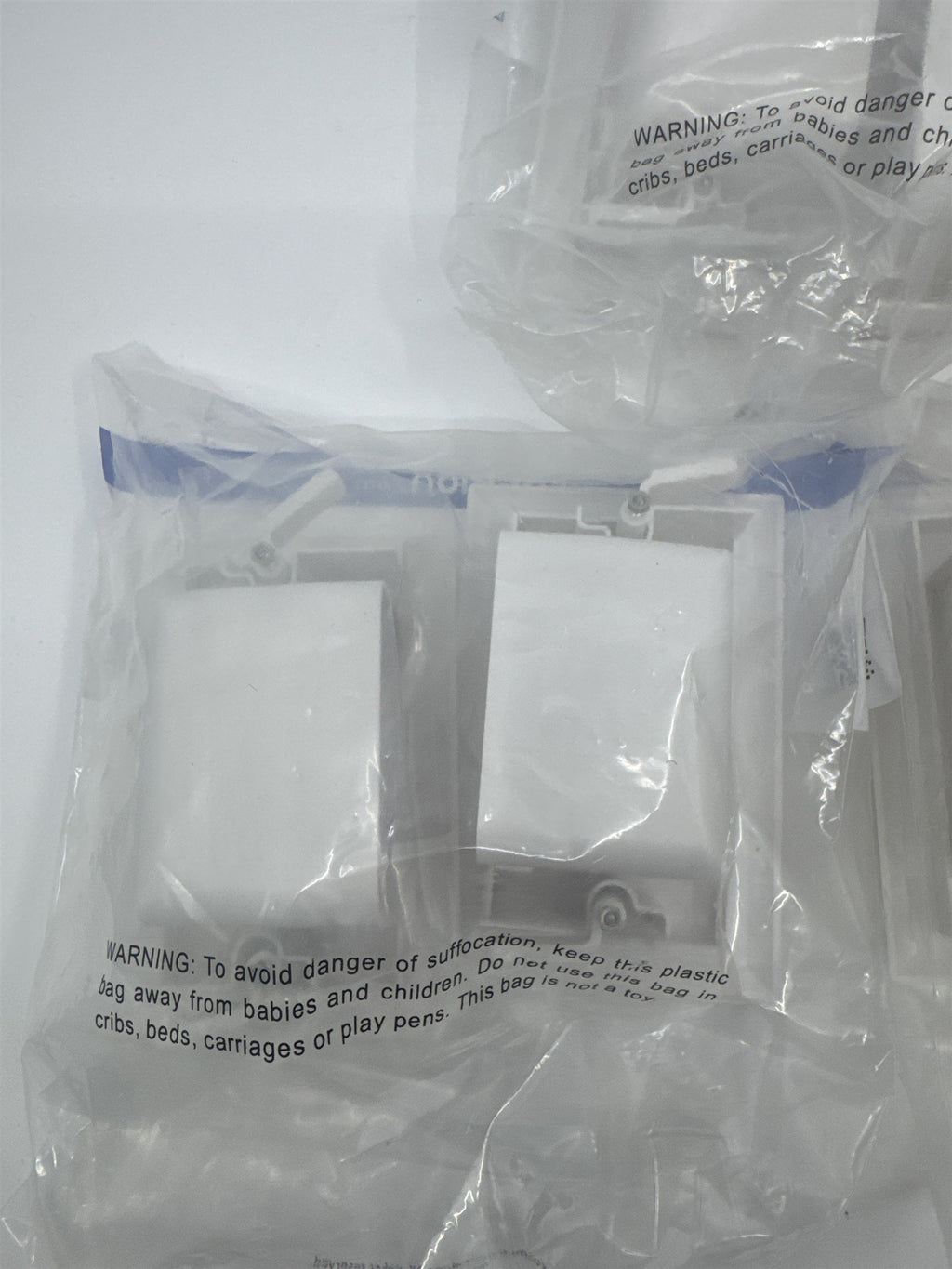 Set of Three Fosmon 1-Gang Recessed Low-Voltage Cable Plate White 2 Piece HD8185