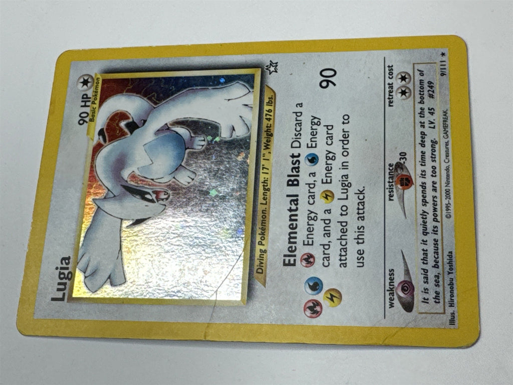 Lugia 9/111 Pokémon TCG Neo Genesis Holo Single Card Wrinkles