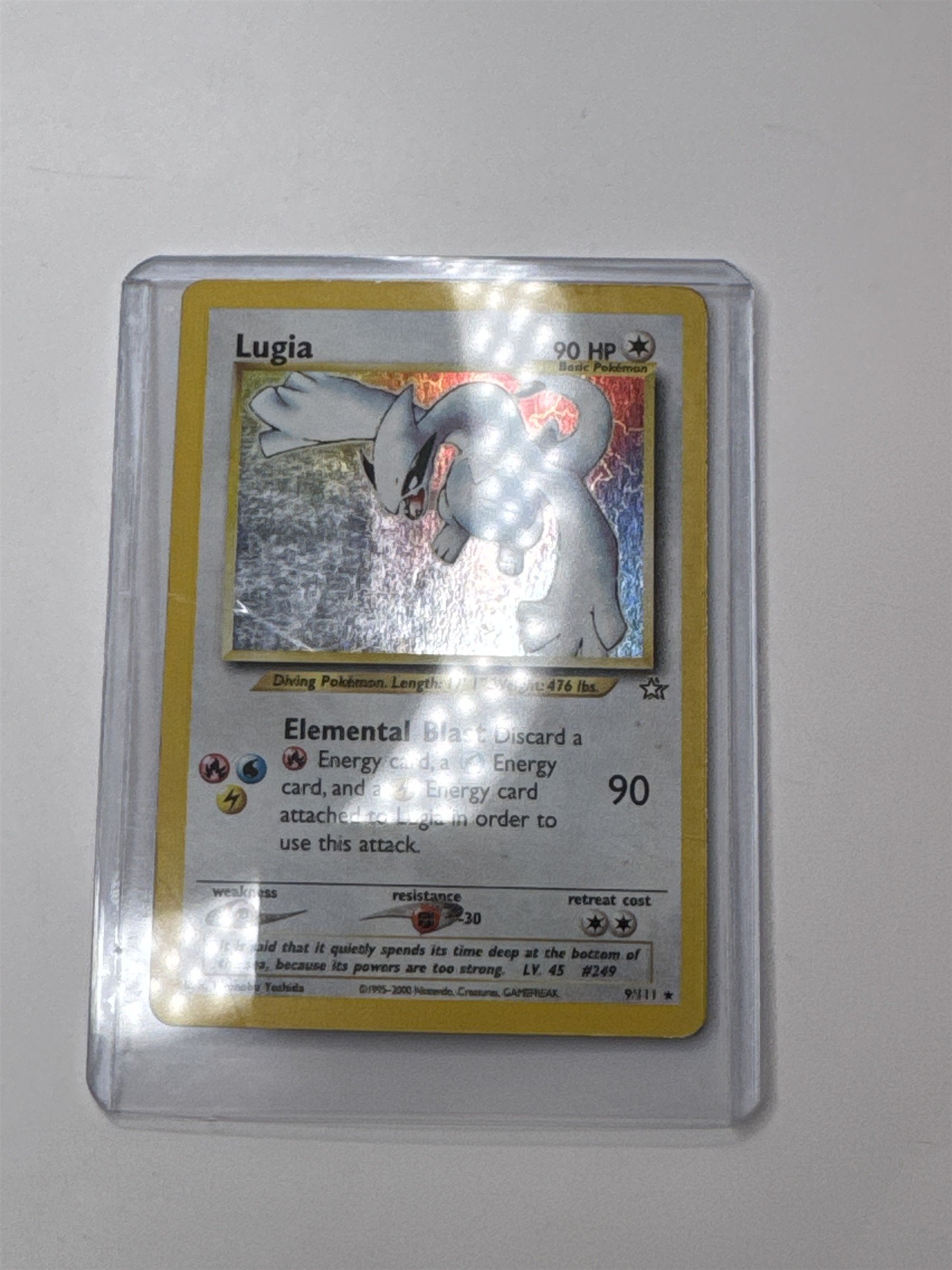 Lugia 9/111 Pokémon TCG Neo Genesis Holo Single Card Wrinkles