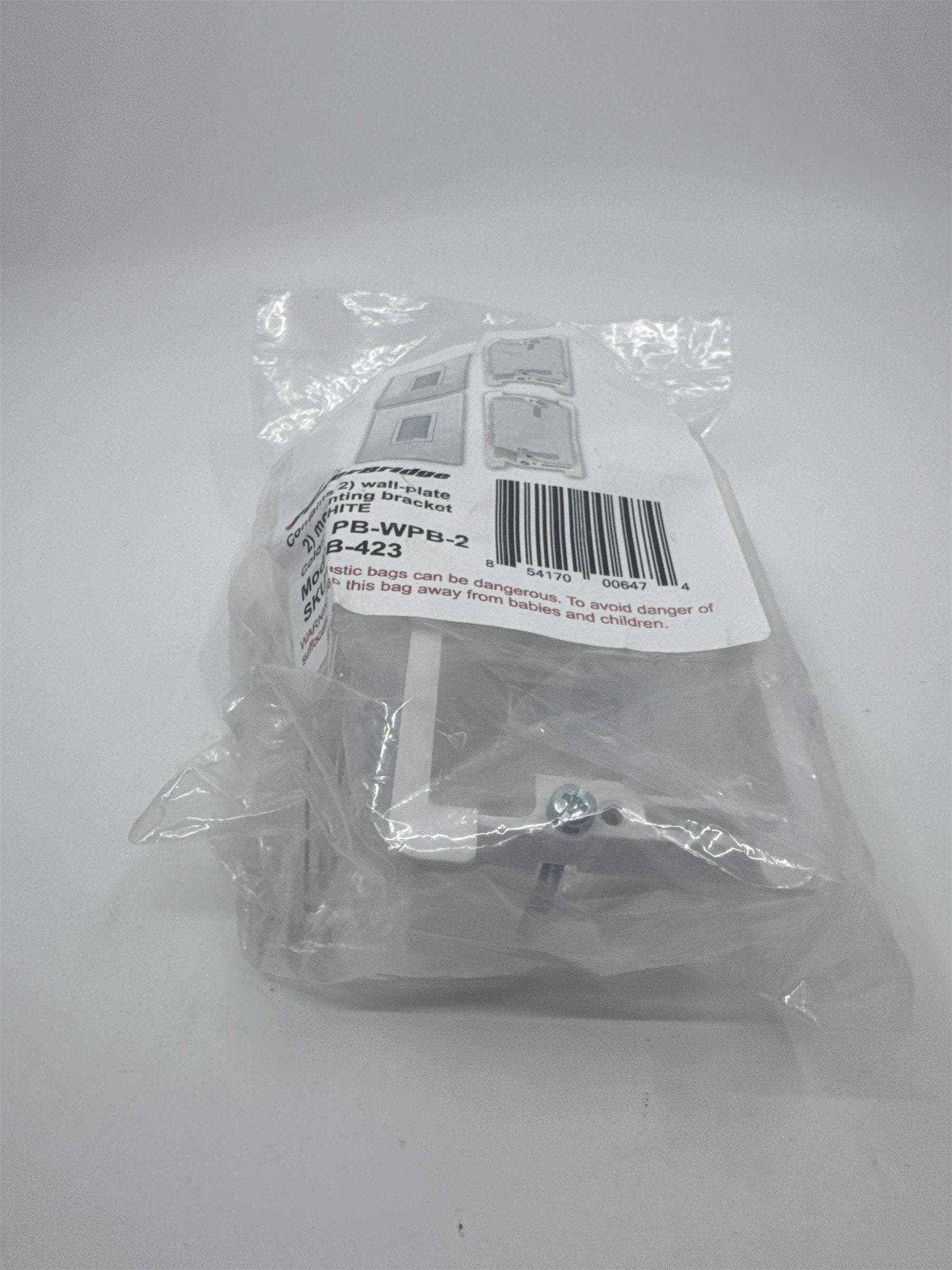 PowerBridge White Wall Plate and Mounting Bracket 1 Of Set