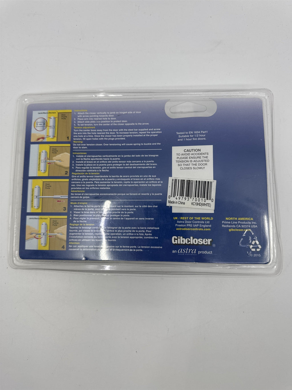Astra Gibcloser Safety Door Closer Prime Line Safety Door Closer New In Package