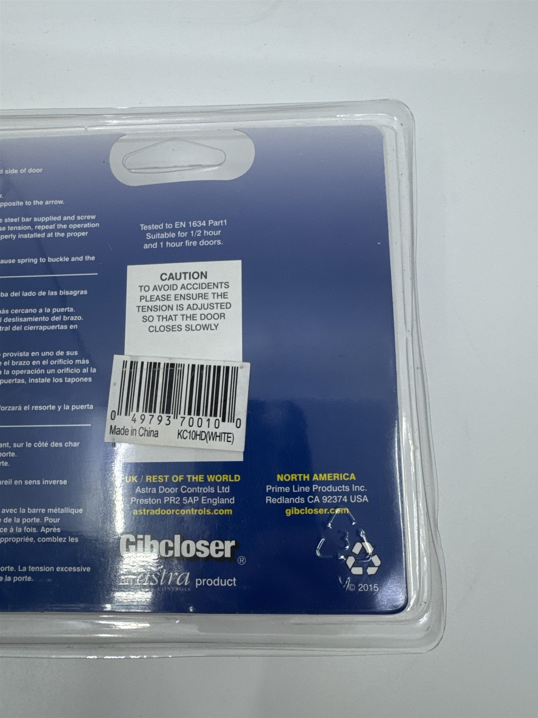 Astra Gibcloser Safety Door Closer Prime Line Safety Door Closer New In Package
