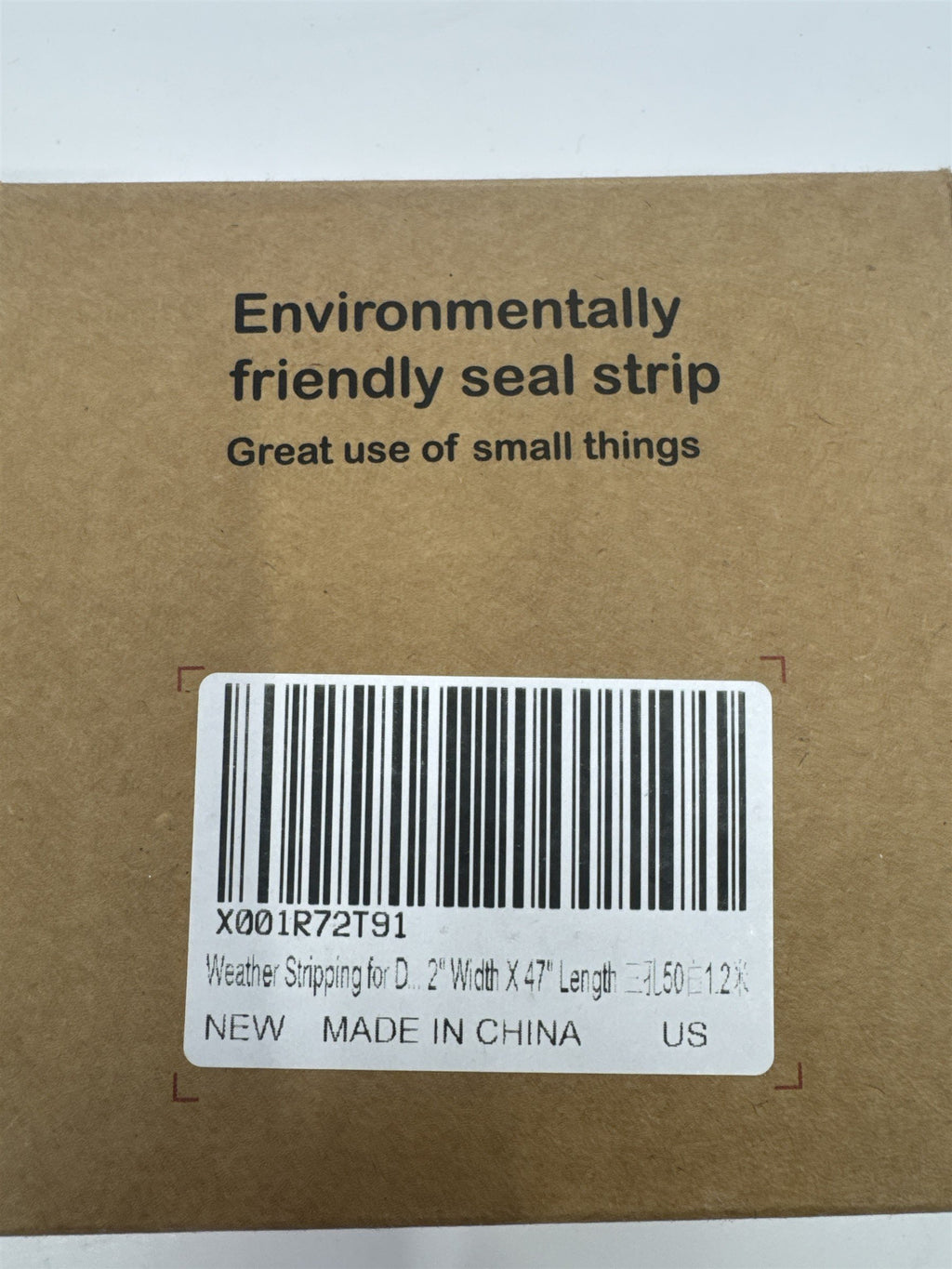 Set of Two White Weather Stripping 2" Width x 47' Length