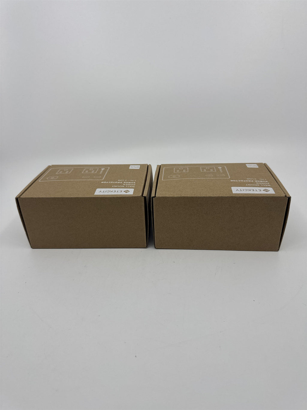 Set of Two Etekcity Wall Mount Power Surge Protectors 2 AC-2 USB Model EW1-22USA