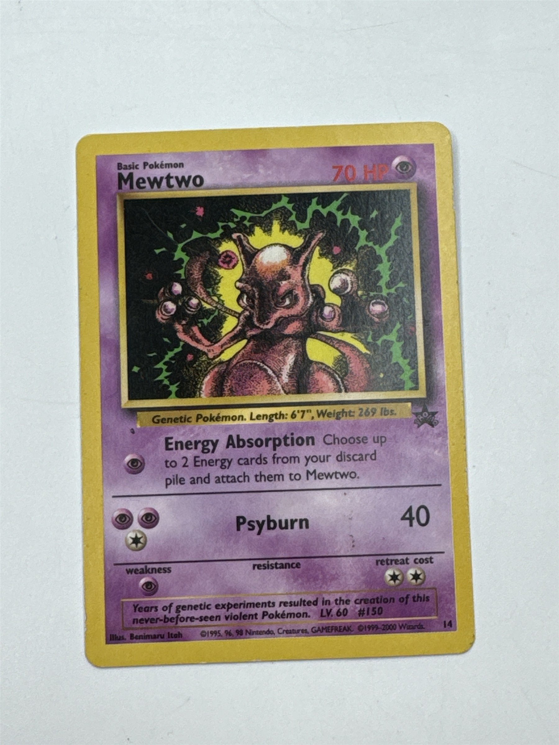 Pokemon Card - Mewtwo Black Star Promo #14 Non Holo