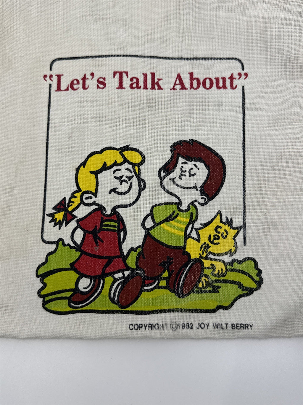 Vintage 1982 Let's Talk About Joy Wilt Berry Library Book Bag Tote