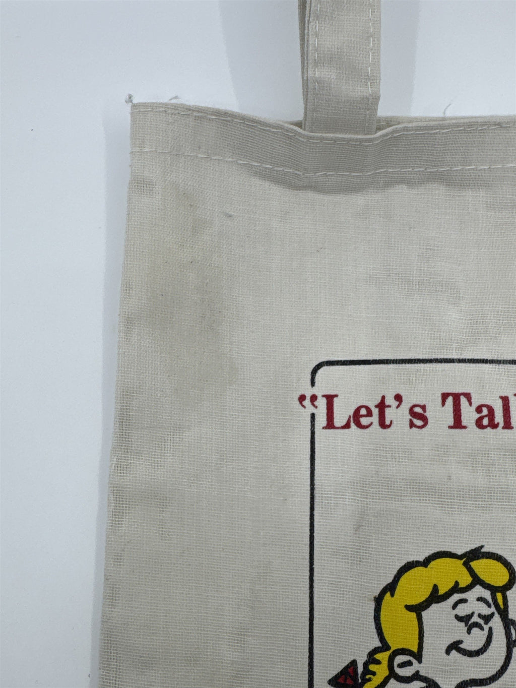 Vintage 1982 Let's Talk About Joy Wilt Berry Library Book Bag Tote