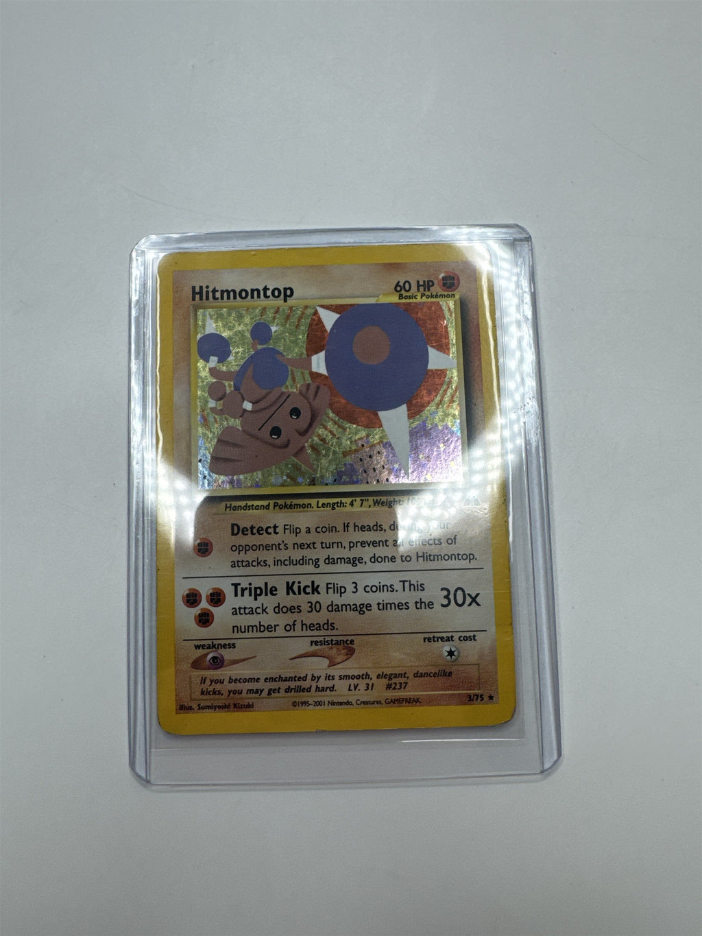 Hitmontop 3/75 Neo Descovery-Unlimited Edition Holo Pokemon Card