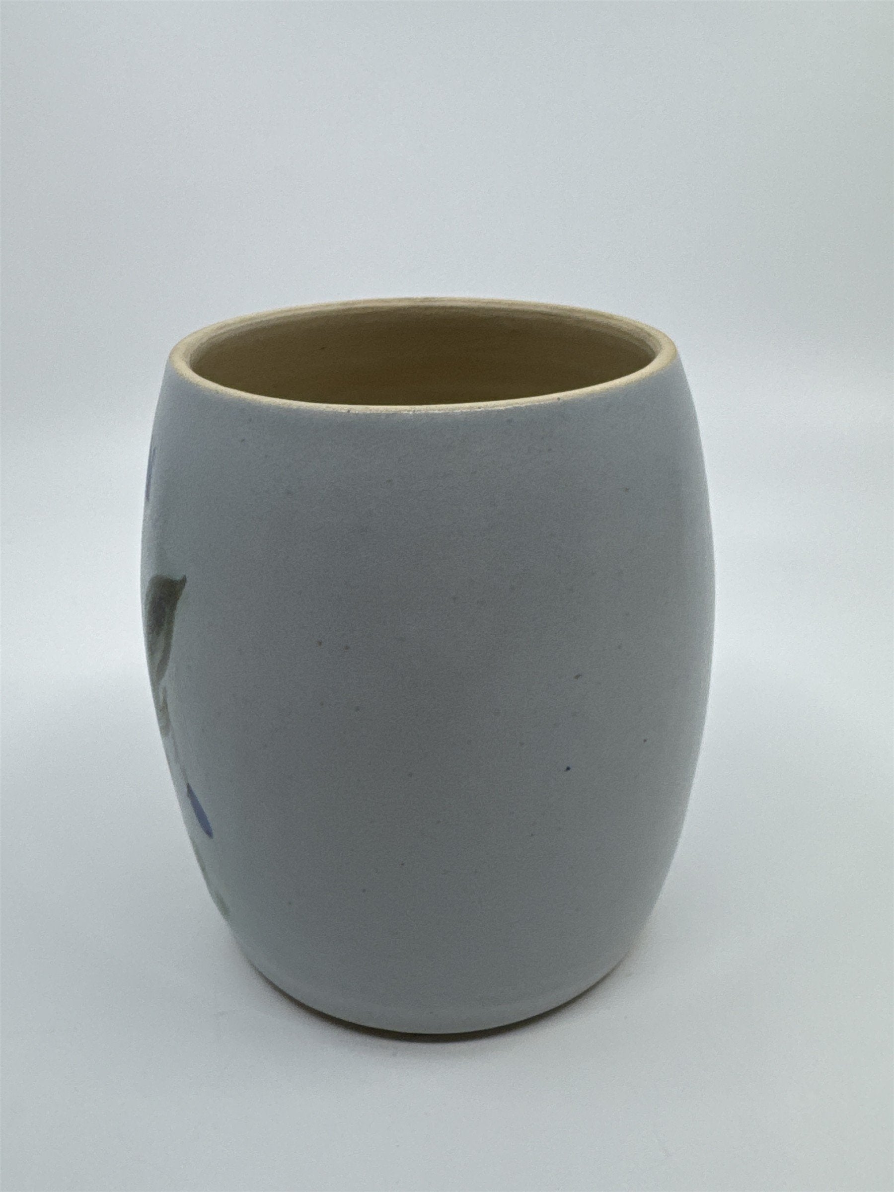 Vintage Thistle Buchan Portobello Stoneware Floral Vase Made In Scotland