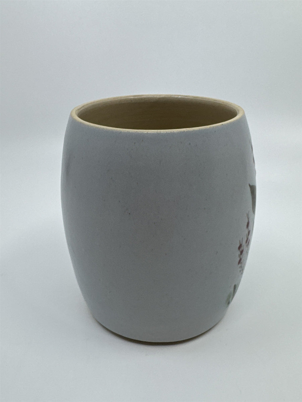 Vintage Thistle Buchan Portobello Stoneware Floral Vase Made In Scotland