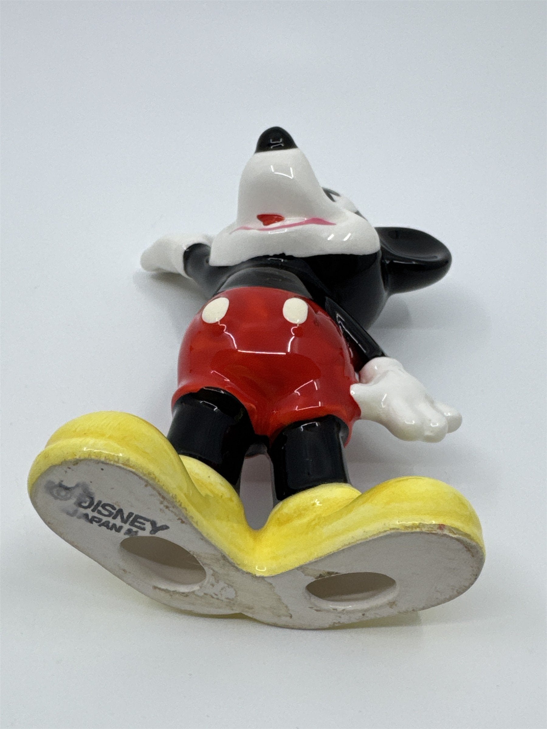 Vintage Walt Disney Mickey Mouse Japan Waving Mickey Mouse W/ Chipped Hand