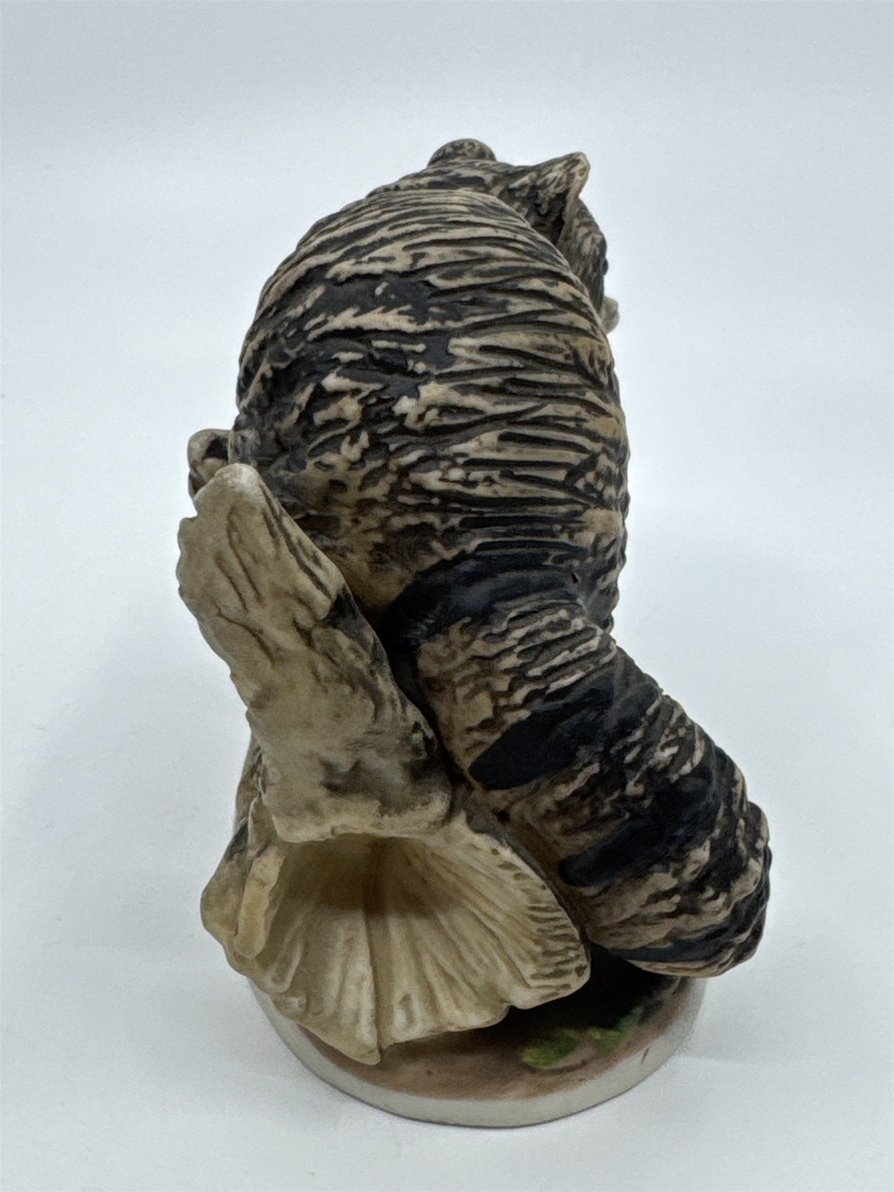 Vintage Homco Raccoon On A Log Figurine Animal Nature #1423 Porcelain Home Decor