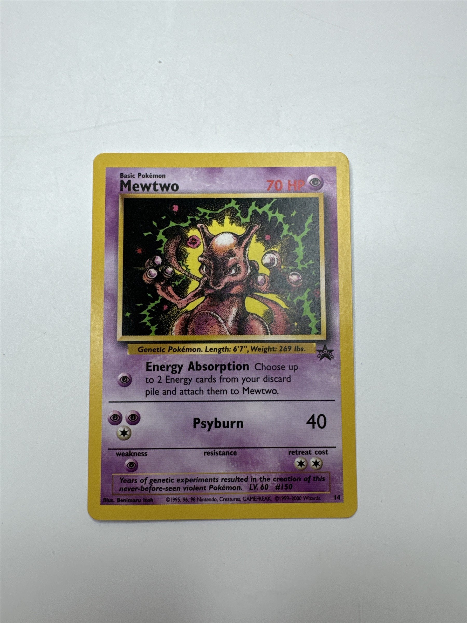Pokemon Card - Mewtwo Black Star Promo #14 Non Holo