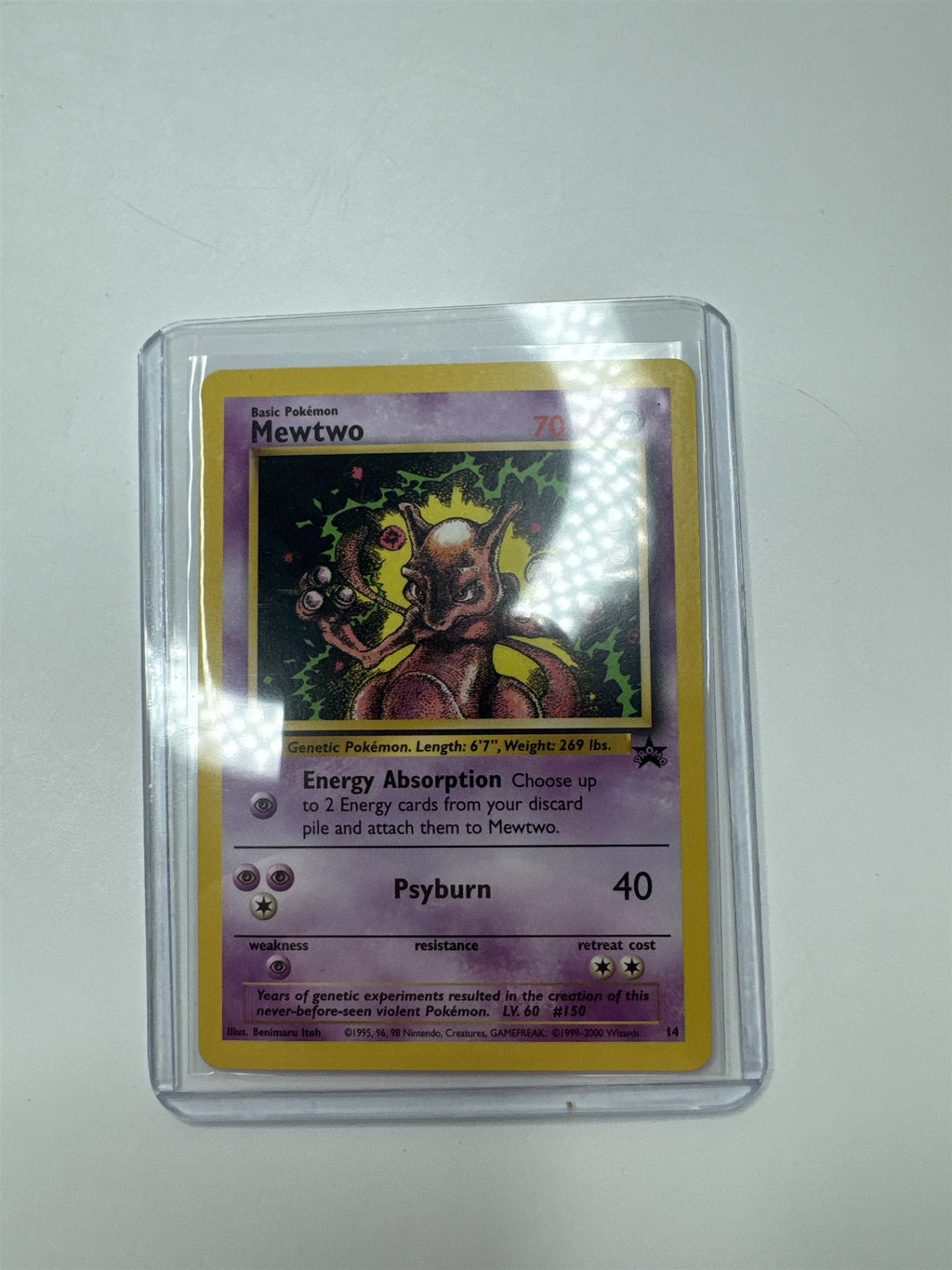 Pokemon Card - Mewtwo Black Star Promo #14 Non Holo