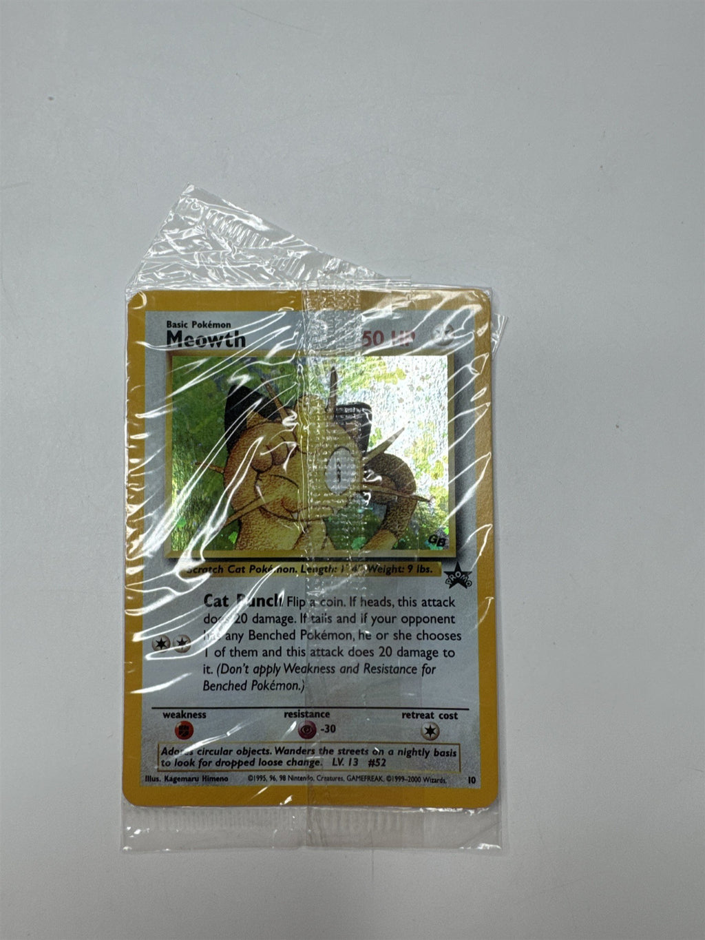 Meowth #10 Black Star Promo Pokémon TCG Card STILL SEALED Rare