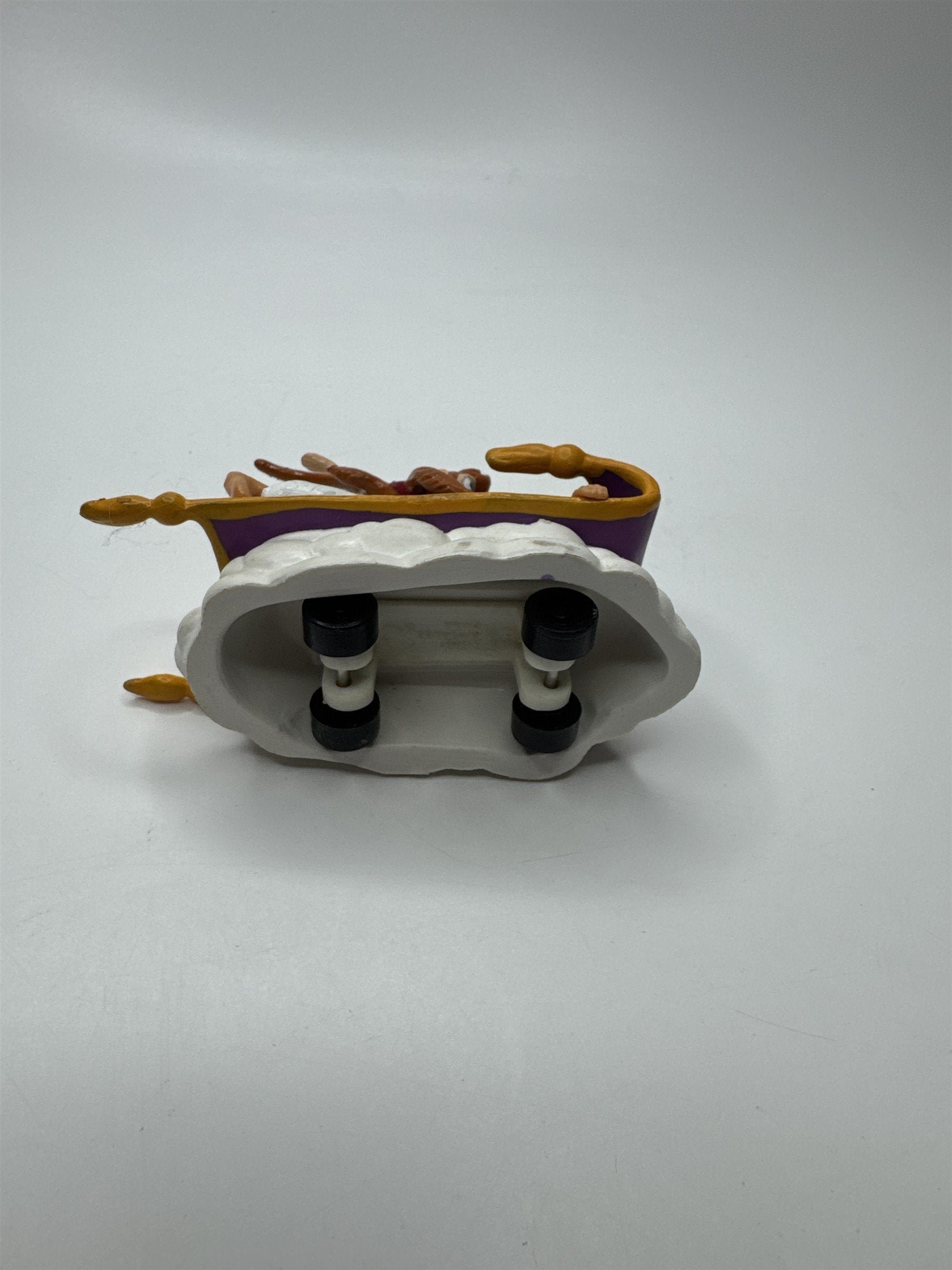 Vintage 1992 Disney Applause Aladdin & Abu Flying Carpet Wheels Toy Car Figure