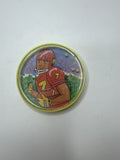 Vintage C. Pino Football Player Mini Ball Puzzle Toy Retro Kids Game