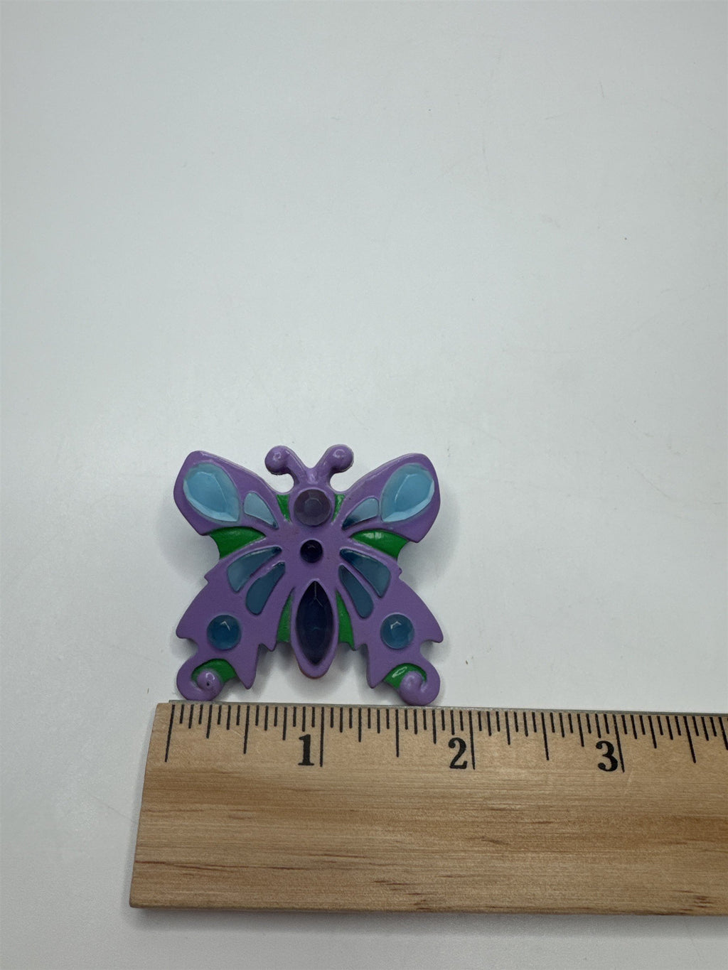 Vintage Child's Butterfly Clip With Faux Gems All Over