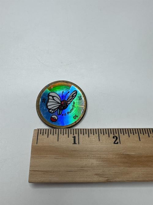 1999 Vintage Nintendo Hasbro Pokemon Battle Coin Gold Butterfree #12