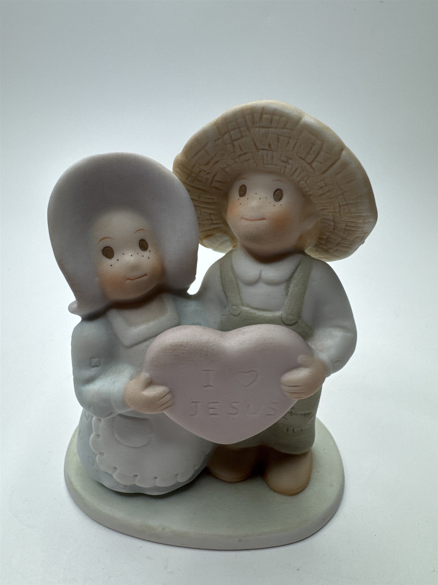 Vintage 90s HOMCO Circle of Friends Masterpiece I Love Jesus Figurine