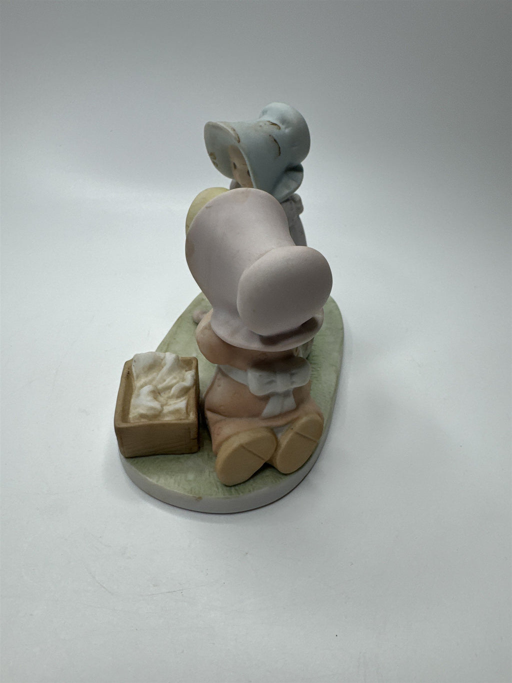 Vintage 90s HOMCO Be Happy Friends and Dog Bonnet Figurine