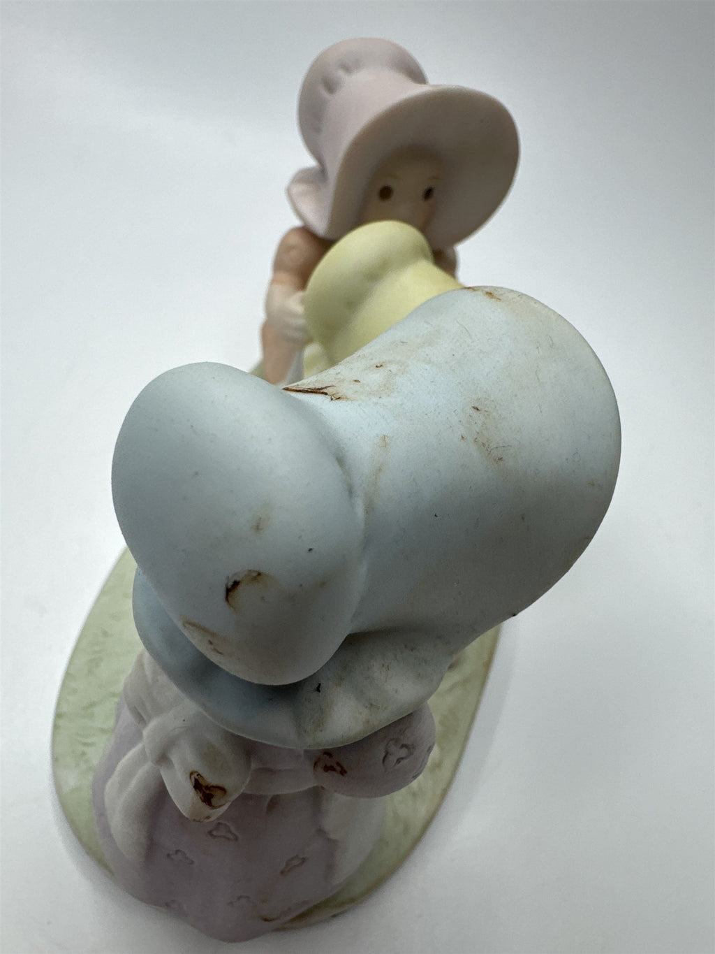 Vintage 90s HOMCO Be Happy Friends and Dog Bonnet Figurine