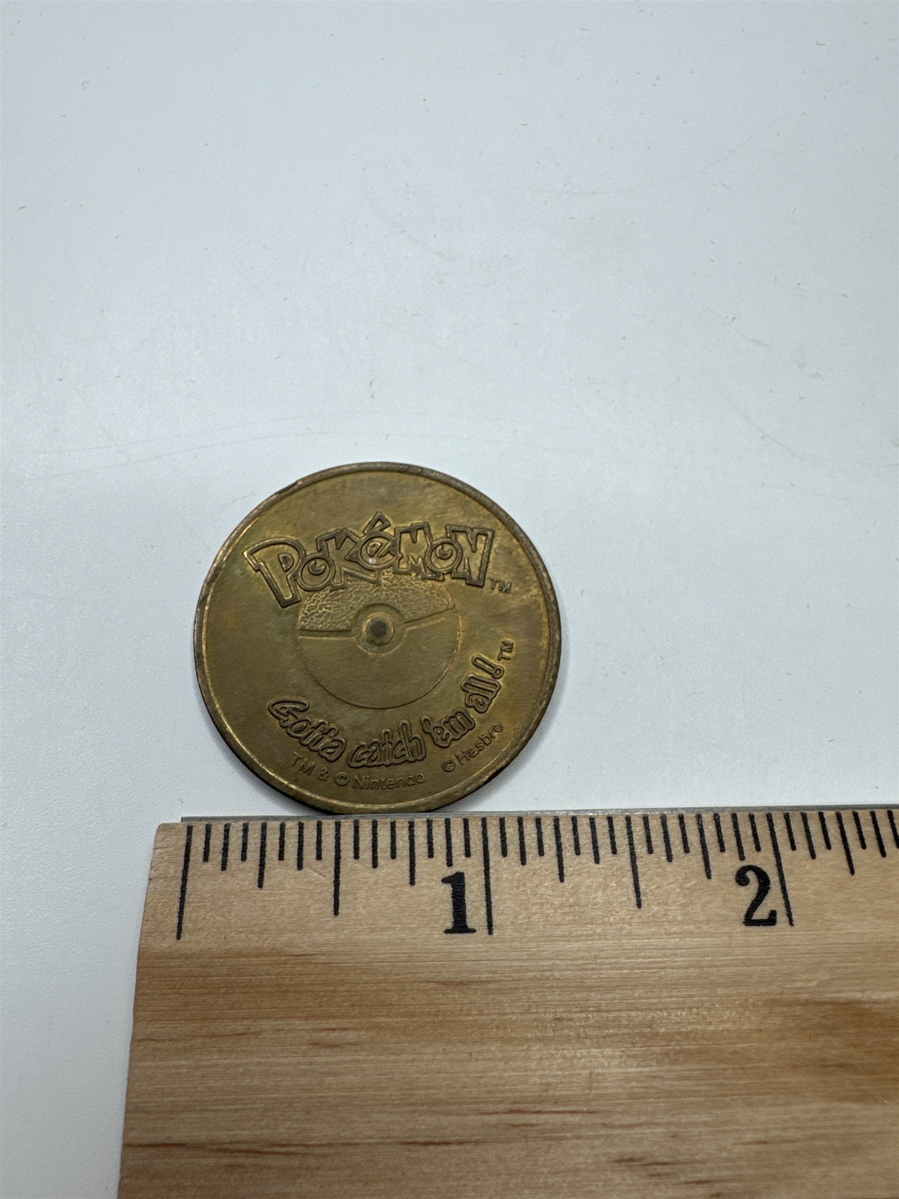 1999 Vintage Nintendo Hasbro Pokemon Battle Coin Gold Diglett #50