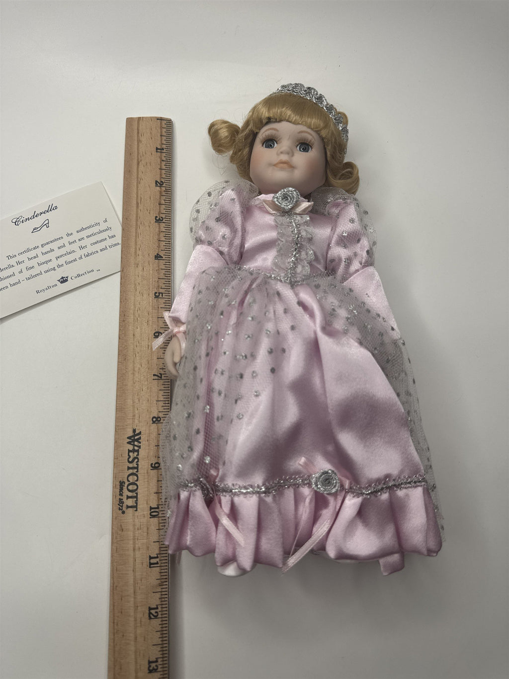 Vintage Royalton Collection Cinderella Bisque Porcelain Doll Pink Dress