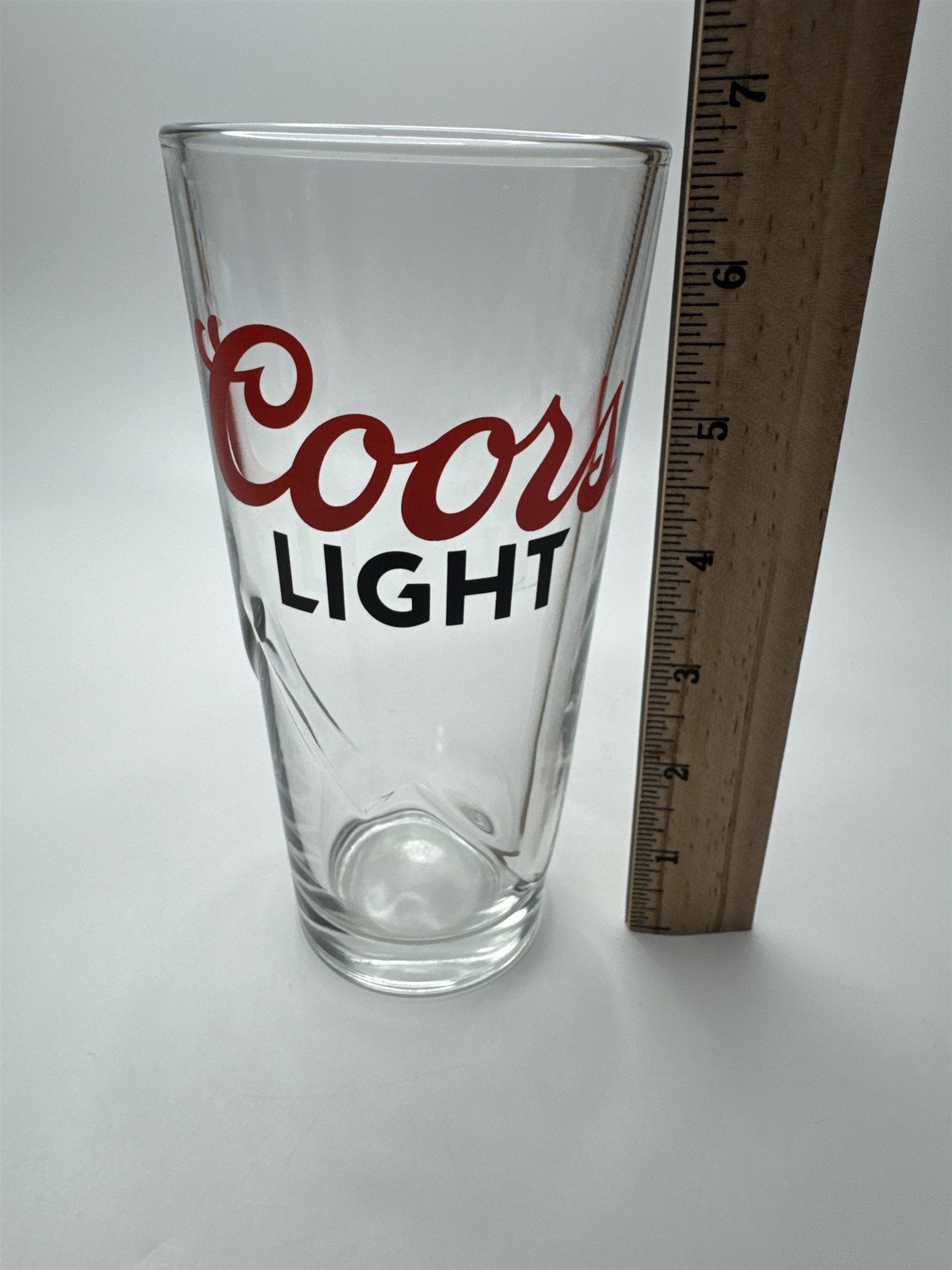 Coors Light Embossed Mountain Logo 16oz Pint Beer Glass Barware
