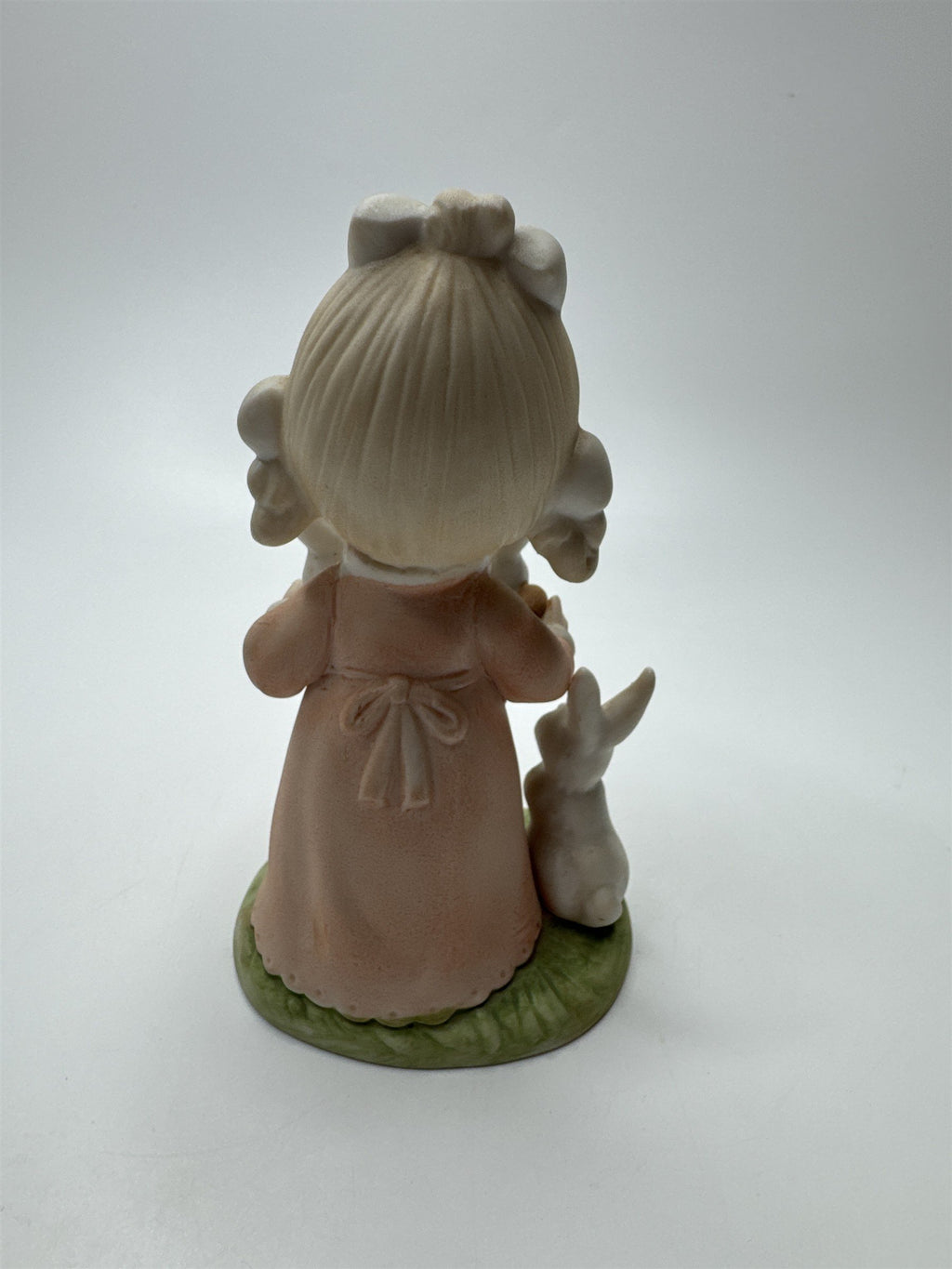 Vintage 90s HOMCO #1444 Child Girl Carrying Baby Bunny Rabbits Easter Figurine
